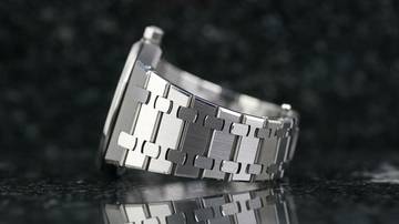 Thumbnail von Audemars Piguet Royal Oak Jumbo Blue Jumbo Extra Thin - like New - Fullset - 04/2016