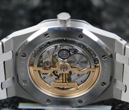 Thumbnail von Audemars Piguet Royal Oak Jumbo Blue Jumbo Extra Thin - like New - Fullset - 04/2016