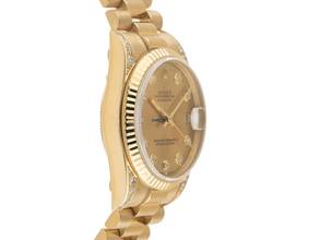 Thumbnail von Rolex Datejust 31 Medium Ref.68238 1995 Box&Beschreibung sehr gut Vintage Datejust Medium 18kt Gelbgold Diamanten open 6/9