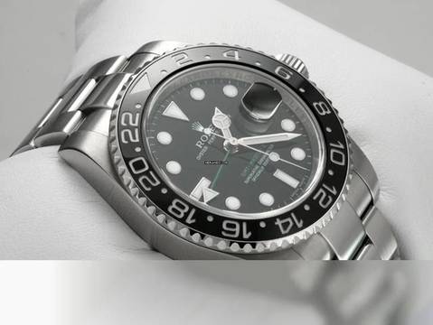 Rolex GMT-Master II 116710ln 2008 Edelstahl Automatik Stahl Stainless Steel Oyster-band Chronometer Black Dial 