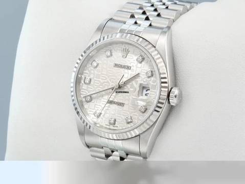  Rolex Datejust 36 36mm 16234 2004 Stahl Weissgold 750 Diamanten Automatik 