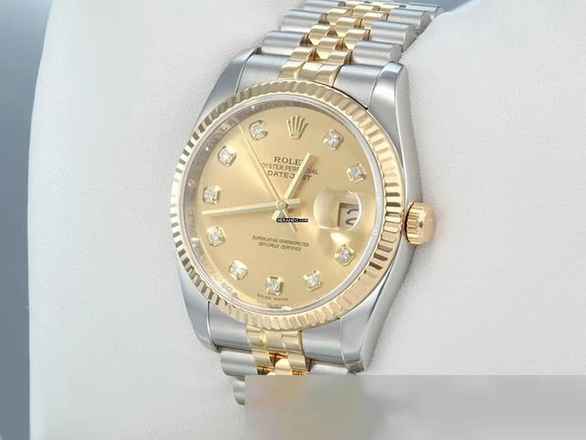 Rolex Datejust 36 36mm 116233 2011 Diamanten Stahl Gelbgold 750 Automatik 
