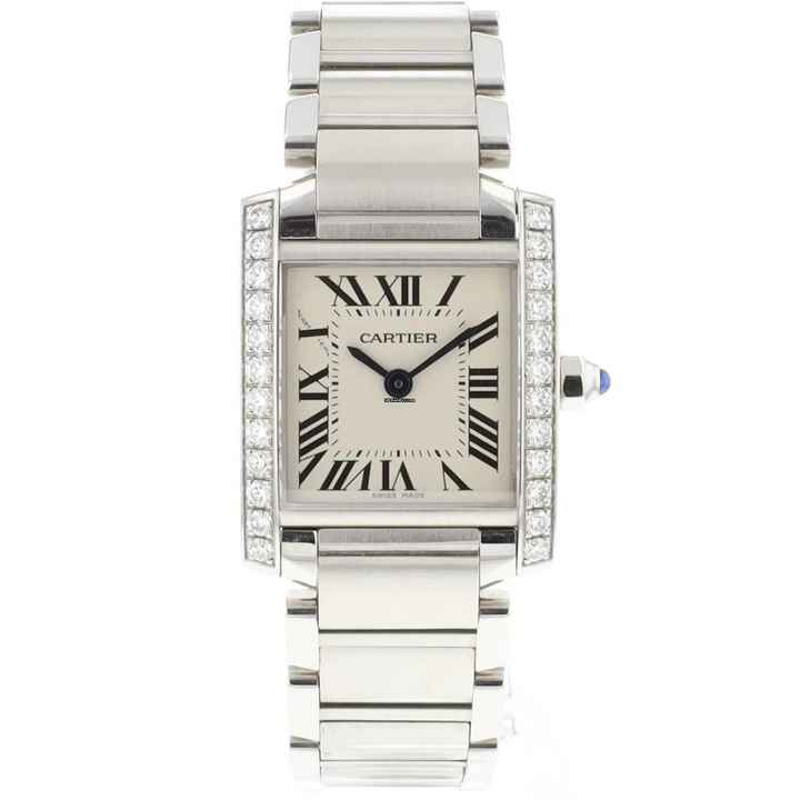  Cartier Tank Française PM Steel Factory Diamonds 