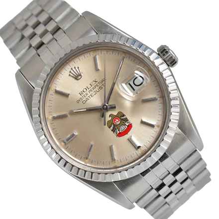  Rolex Datejust 36 16030 Military by UAE Quraysh Hawk dial Full Set 1982 Full Set 