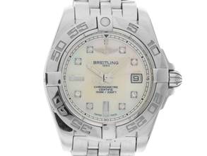 Thumbnail von Breitling Galactic Ref.A71365 2013 Full Set sehr gut Vintage Galactic Perlmutt Diamanten