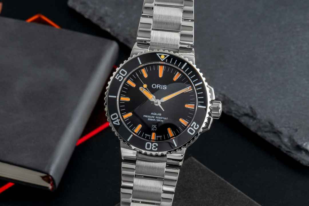  Oris Aquis Date Stahl Automatik Herrenuhr Ref. 01 733 7730 4159-07 8 24 05PEB 