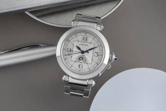 Thumbnail von Cartier Pasha XL Automatik Night & Day Edelstahl Herrenuhr Ref. W31093M7