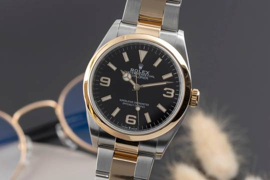  Rolex Explorer 36 Oystersteel / Gold Automatik Herrenuhr Ref. 124273 