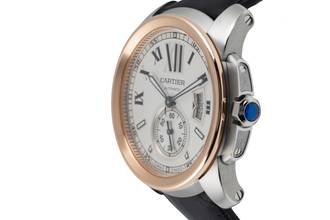 Thumbnail von Cartier Calibre de Cartier Stahl / Gold Automatik Herrenuhr Ref. W7100011