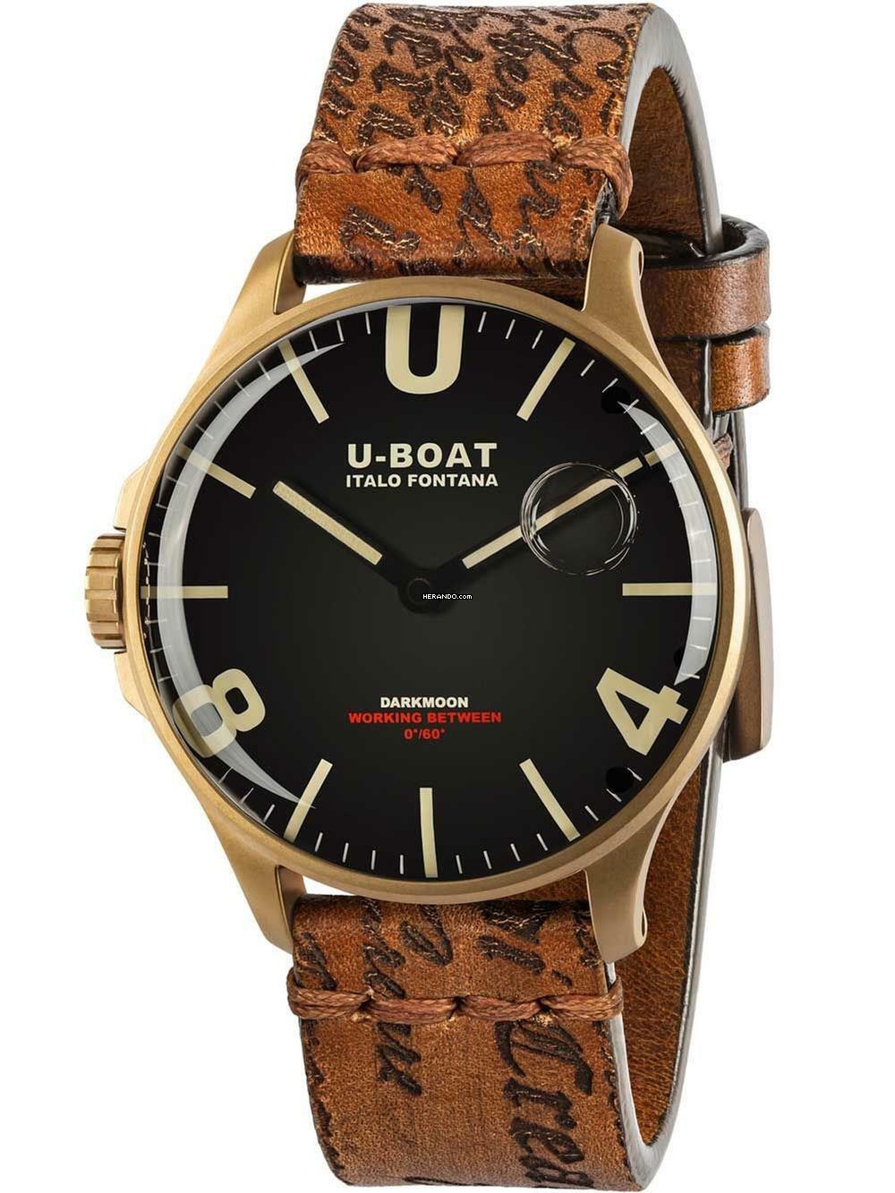  U-Boat 8467/B Darkmoon Herrenuhr 44mm IP Bronze 5ATM 