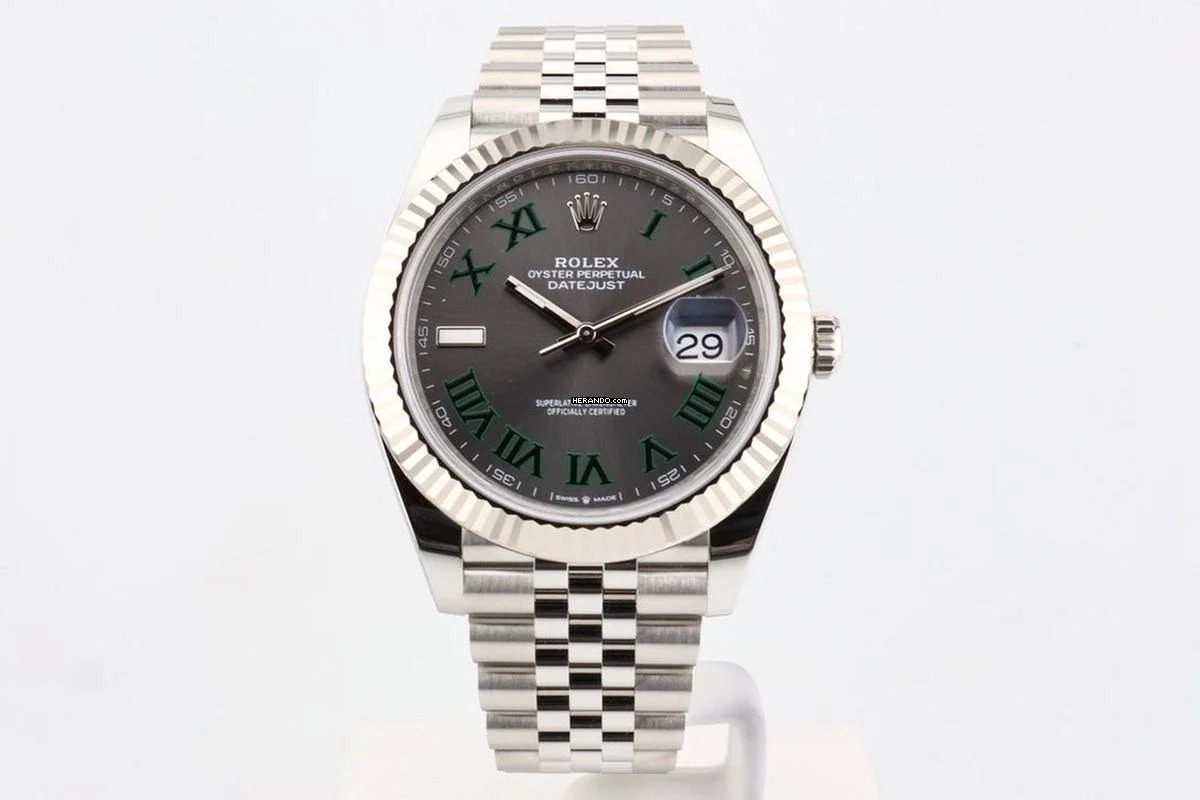  Rolex Datejust 41 Jubilee Wimbledon Dial - Box+Papers - Unpolished 126334 2025 