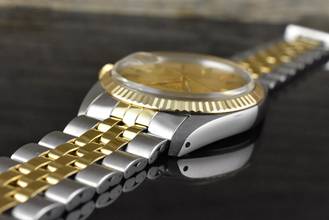 Thumbnail von Tudor Prince Oysterdate 75203 by Rolex Automatic Gold Linen Dial Tritium 1983