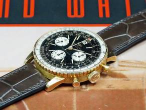Thumbnail von Breitling Navitimer VERY RARE 806 NAVITIMER IN FULL 18K GOLD VINTAGE MILLE MIGLIA CAR
