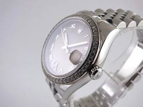 Thumbnail von Rolex Datejust 31 original Whitegold Diamond Bezel