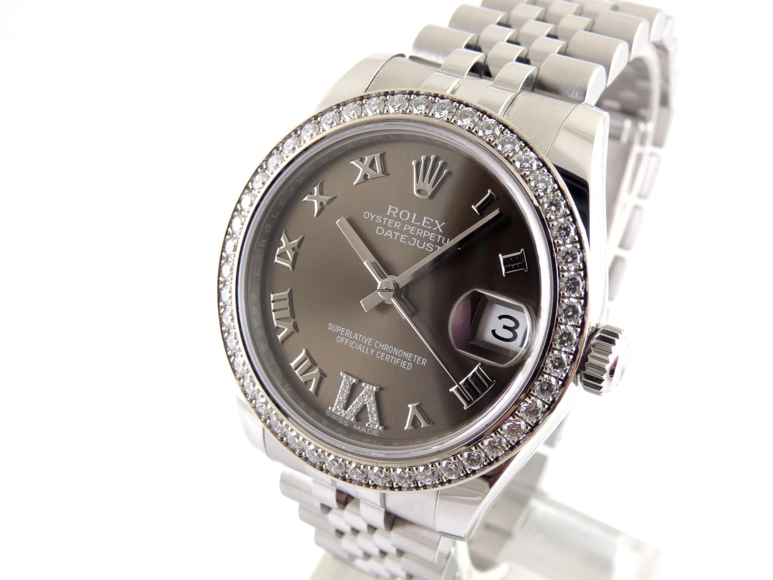 Rolex Datejust 31 original Whitegold Diamond Bezel