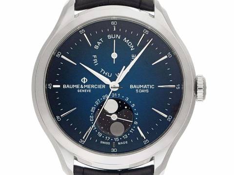  Baume & Mercier Clifton Baumatic Ref.M0A10593 2025 Full Set Ungetragen Clifton Baumatic 5 Days Powerreserve Mondphase Faltschließe 