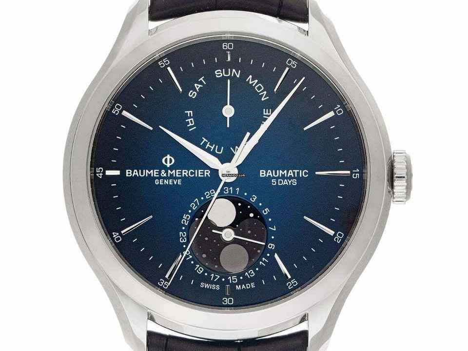  Baume & Mercier Clifton Baumatic Ref.M0A10593 2025 Full Set Ungetragen Clifton Baumatic 5 Days Powerreserve Mondphase Faltschließe 