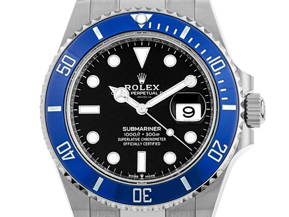 Rolex Submariner Date Smurf Ref.126619LB 2021 Full Set Ungetragen Submariner Date Smurf 18kt Weißgold Keramik