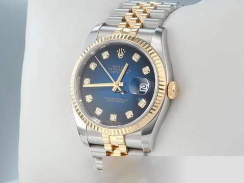  Rolex Datejust 36 36mm 116233 Diamanten Stahl Gelbgold 750 Automatik Stainless Steel 18kt Yellow Gold Jubilé-band Chronometer Oyster 