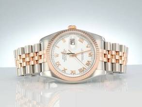 Thumbnail von Rolex Datejust 36 36mm 116231 2011 Stahl Rosegold 750 Automatik Rotgold Gold Stainless Steel 18kt Rose Gold Jubilé-band Chronometer Oyster White Dial