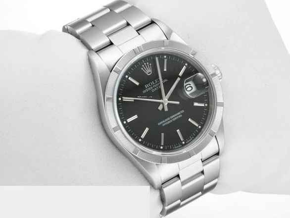  Rolex Lady-Datejust Date Edelstahl 34mm Edelstahl 15210 2006 Damen Herren Datejust Stahl Stainless Steel Oyster-band Chronometer Black Dial 