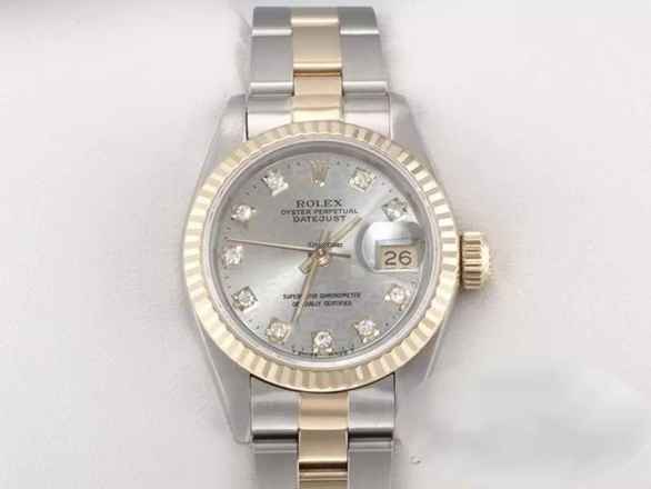  Rolex Lady-Datejust Edelstahl Gelbgold 750 Diamanten Automatik Stainless Steel 18kt Yellow Gold Oyster-band Chronometer 