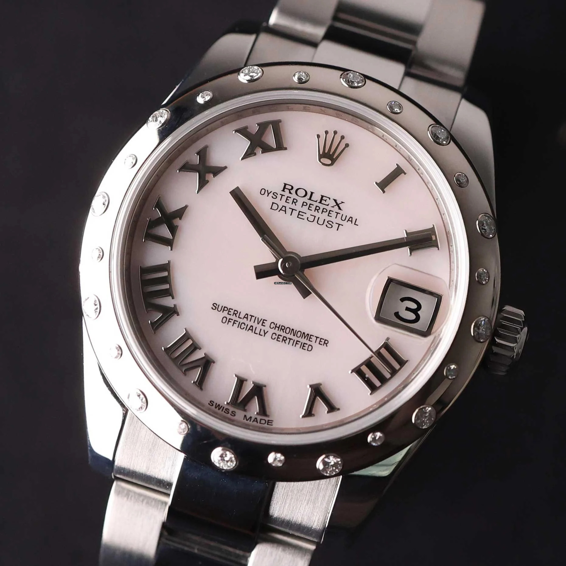 Thumbnail von Rolex Datejust 31 Pink MoP Dial Diamond Bezel