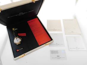 Thumbnail von IWC Da Vinci Perpetual Calendar 18 Karat Gelbgold Da Vinci Ewiger Kalender Sammler Full Set + Revision Box Papiere deutsche Anzeige