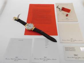 Thumbnail von IWC Da Vinci Perpetual Calendar 18 Karat Gelbgold Da Vinci Ewiger Kalender Sammler Full Set + Revision Box Papiere deutsche Anzeige