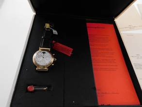 Thumbnail von IWC Da Vinci Perpetual Calendar 18 Karat Gelbgold Da Vinci Ewiger Kalender Sammler Full Set + Revision Box Papiere deutsche Anzeige