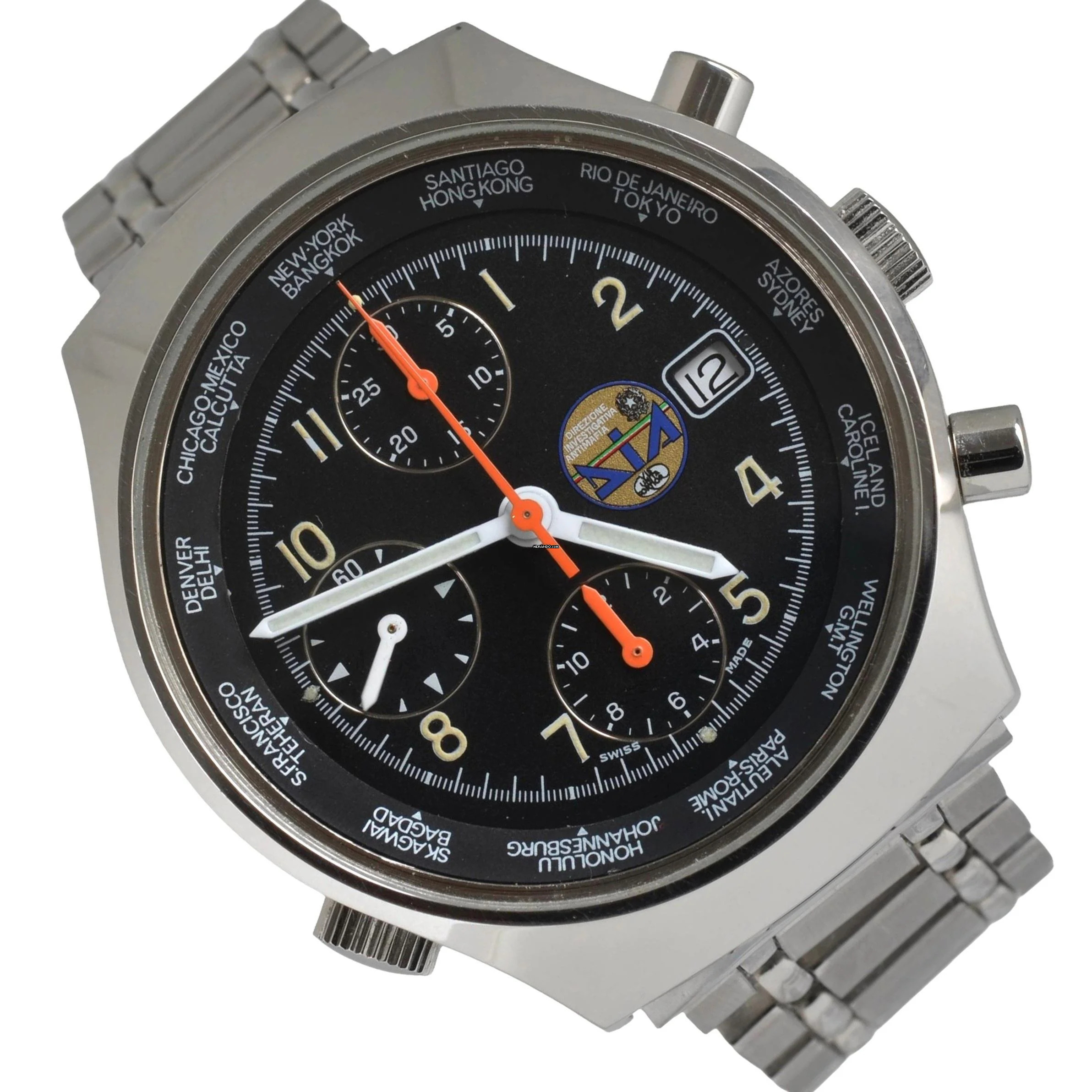 Bulova Chronograph by Police Italian DIA “Direzione Investigativa Antimafia” automatic