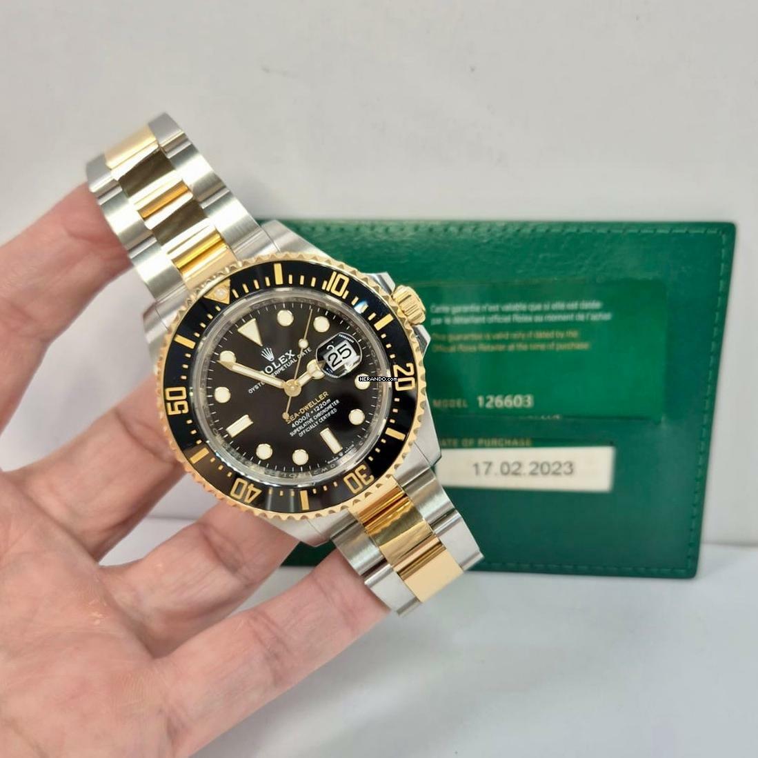  Rolex Sea-Dweller 1220M Ouro & Aço 43mm Automático Completo 