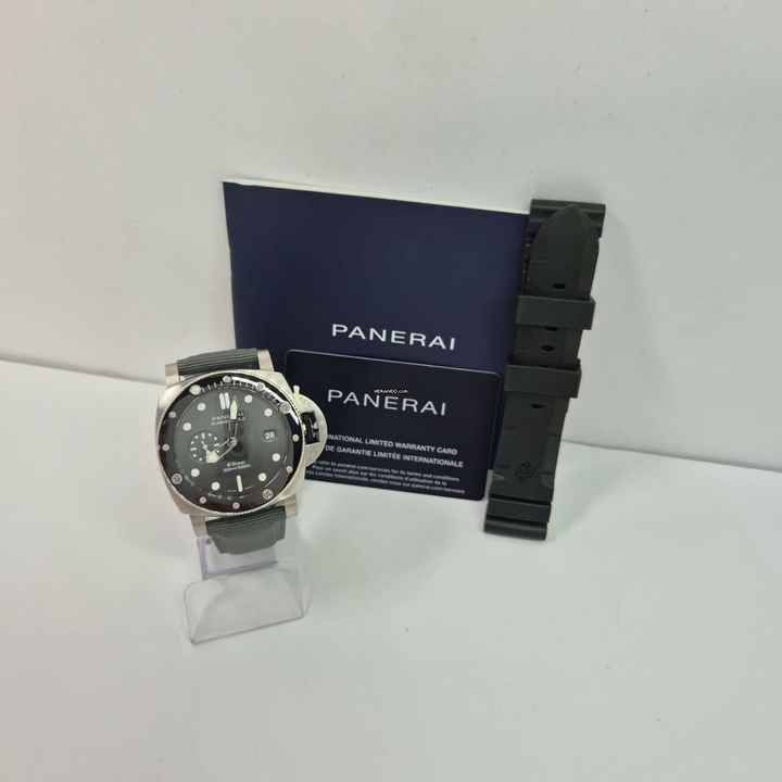  Panerai Submersible Quarantaquattro Grigio Roccia 44mm Automático Completo 