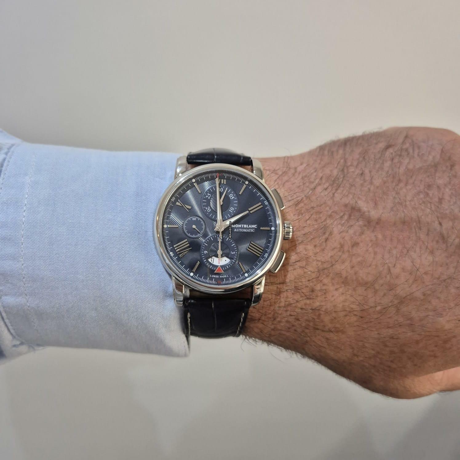 Thumbnail von Montblanc 4810 Chronograph Blue Edition 43mm Automático Completo