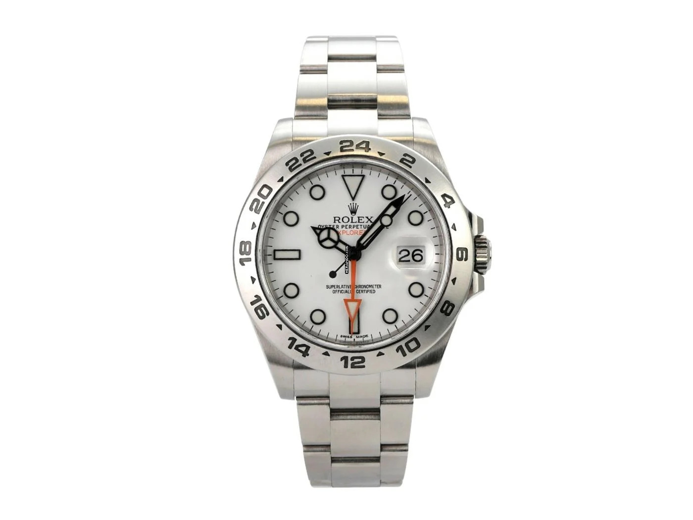 Rolex Explorer II 42 Edelstahl 216570 weißes Zifferblatt