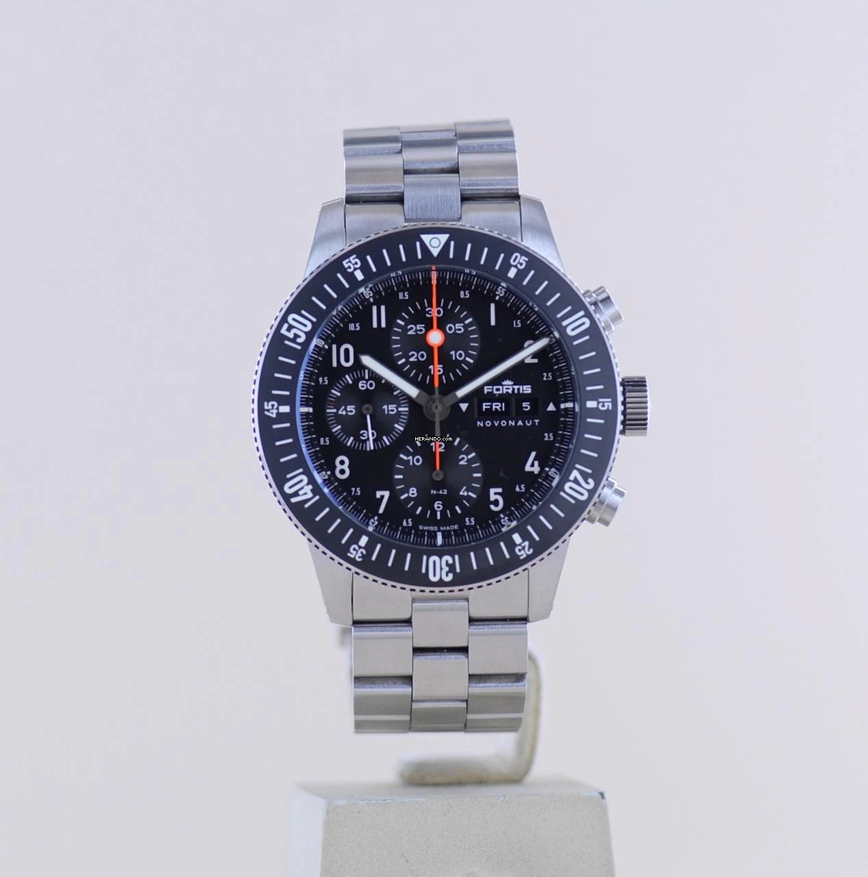  Fortis N-42 Novonaut Day Date Chronograph Legacy Edition B+P 