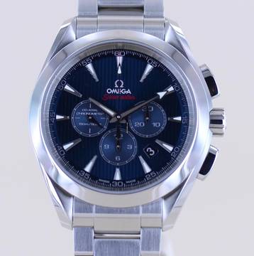  Omega Seamaster Aqua Terra Chronograph 44mm blue Dial Olympic B+P 
