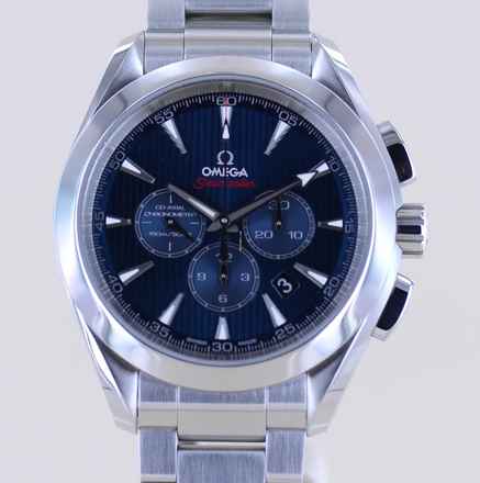  Omega Seamaster Aqua Terra Chronograph 44mm blue Dial Olympic B+P 