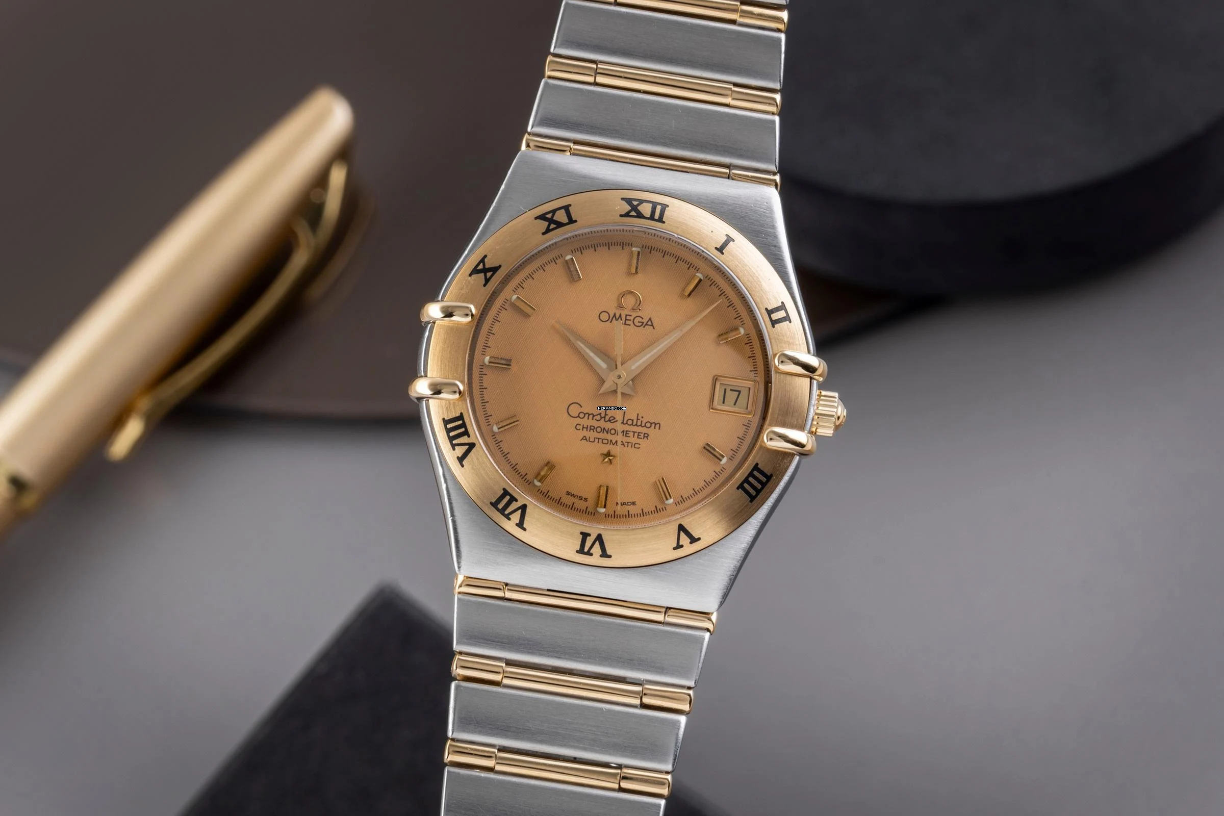  Omega Constellation Stahl / Gold Automatik Herrenuhr Ref. 1302.10.00 368.1201 