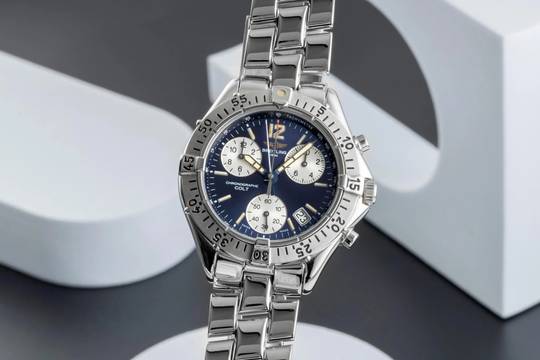  Breitling Colt Chronograph Black Dial Quarz Edelstahl Herrenuhr Ref. A53035 