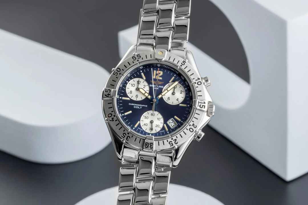  Breitling Colt Chronograph Black Dial Quarz Edelstahl Herrenuhr Ref. A53035 