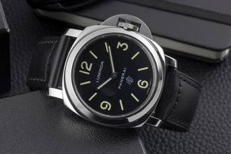 Thumbnail von Panerai Luminor Base Logo Stahl Handaufzug Herrenuhr Ref. PAM01000 B&P 2017