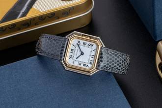 Thumbnail von Cartier Ceinture Stahl / Gold Handaufzug Damenuhr Ref. 7821