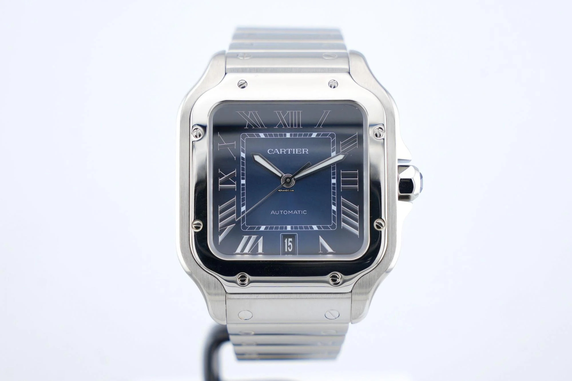  Cartier Santos Blue Dial Like New 40MM Box+Papers WSSA0030 2021 