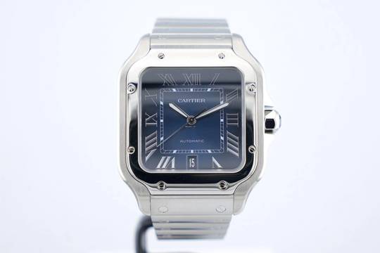  Cartier Santos Blue Dial Like New 40MM Box+Papers WSSA0030 2021 