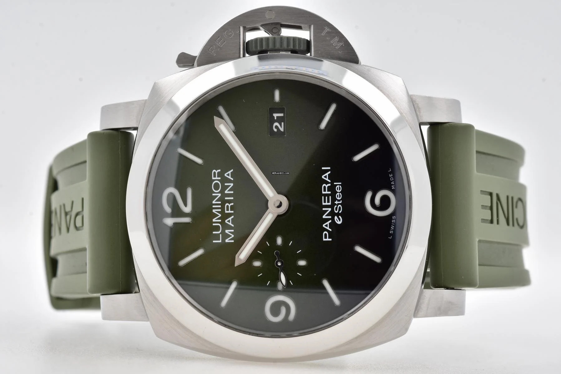  Panerai Luminor Marina eSteel Verde Smeraldo PAM 1356 Green Dial 