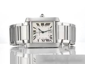 Thumbnail von Cartier Tank Française Edelstahl Automatik Damen Herren Stahl Steel