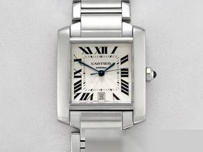 Thumbnail von Cartier Tank Française Edelstahl Automatik Damen Herren Stahl Steel