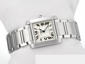 Thumbnail von Cartier Tank Française Edelstahl Automatik Damen Herren Stahl Steel