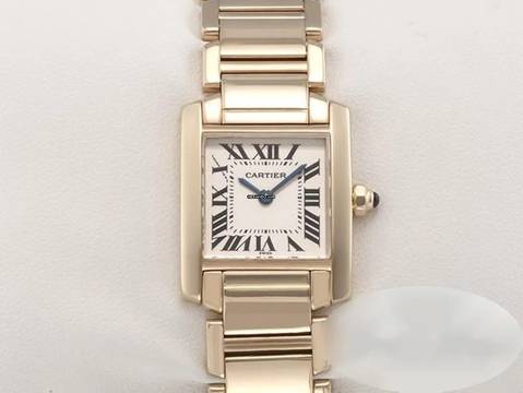  Cartier Tank Française Gelbgold 750 Damen Damenuhr 18kt Yellow Gold 
